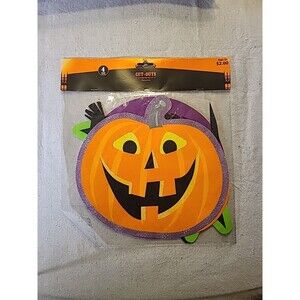 Factory Sealed VTG Lot Of 4 Halloween Die-Cut Pumpkin Witch Bat Haunted House